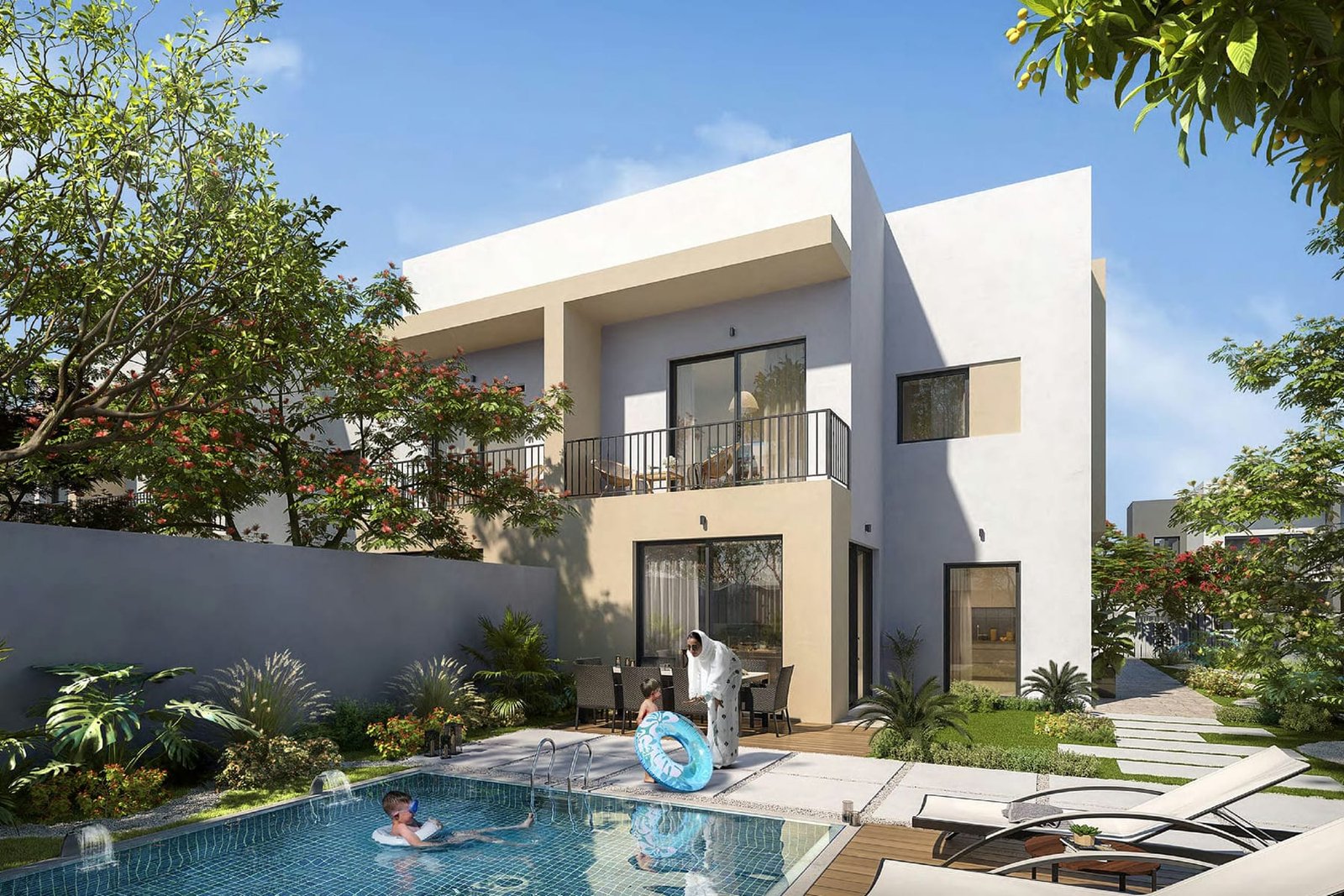 Yas Acres The Magnolias modern villas and townhouses with elegant architecture in Yas Island