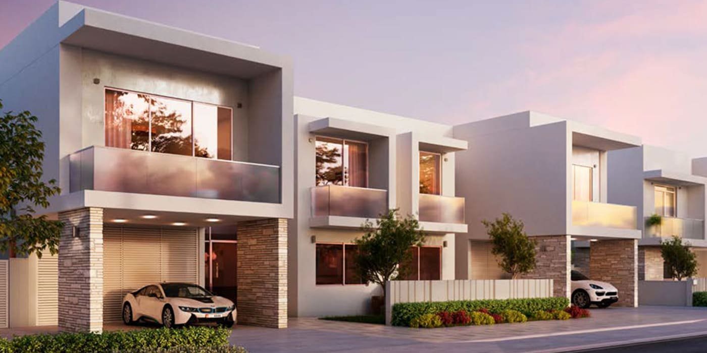 The Cedars by Aldar gated community featuring modern townhouses and family-friendly streets in Yas Island