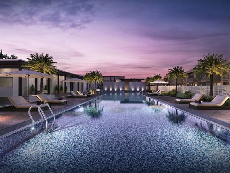 The Cedars Yas Acres Abu Dhabi luxury villas surrounded by lush green landscapes and serene nature views